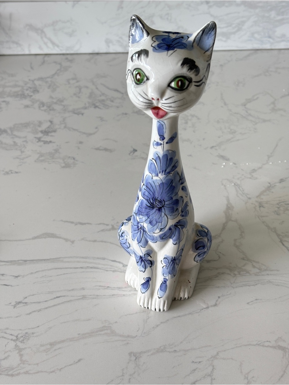 1950’s Vintage Ceramic Cat Figurine - Italy